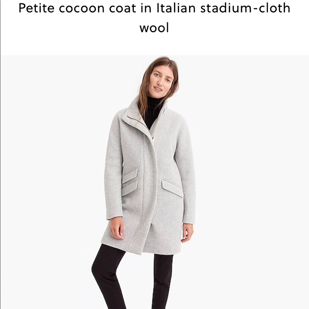J Crew wool cocoon coat